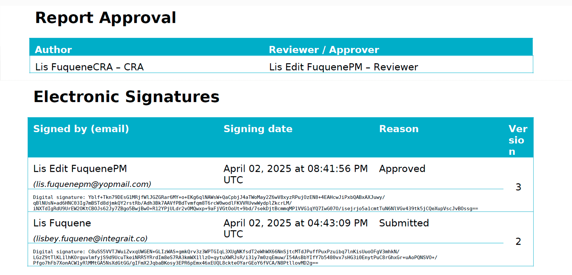 TrialPal MoVi Electronic Signature