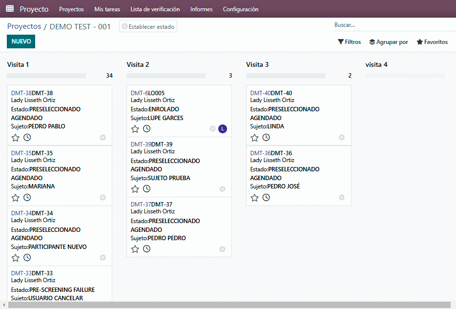 Lista de Gestión de Proyectos Trial 360